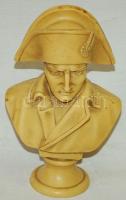 cca 1960 Olasz eredetű műmárvány Napoleon-büszt / Napoleon bust with Italian origin from cultured marble 25x16cm