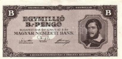 1946. 1.000.000BP (3x) eltérő színárnyalatok T:I-,II(hajtatlanok)