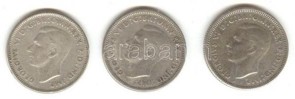 Ausztrália 1946. 1 Sh Ag (3x) T:2-,3
Australia 1946. 1 Shilling Ag (3x) C:VF,F