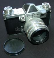 Praktina FX fényképezőgép és tartozékai komplett fotós tétel: Vaku, 2 db állvány, színszűrők, film. ...