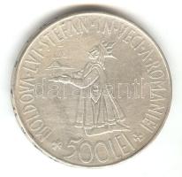 Románia 1941. 500L Ag "Besszarábia" T:2- Romania 1941. 500 Lei Ag "Bessarabia" C:VF