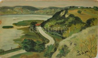 1940 J. jelzéssel: Tómentén. Olaj, karton. 70x50 cm