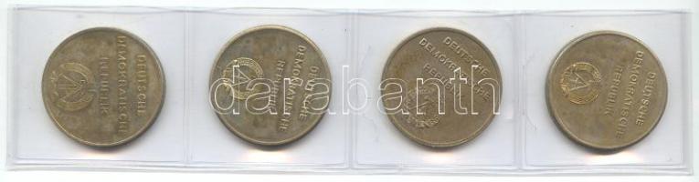 NDK ~1960. 5db különféle ffém emlékérem (35mm) T:1/2 Germany-Democratic Republic ~1960. 5 different medallions (35mm) C:Unc/XF
