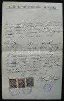 1927 Házassági anyakönyvi kivonat Leo Fürst csúzi rabbi aláírásával / Matrimonial document with sognature of the rabbi of Cuz