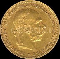 Ausztria 1896. 10K Au "Ferenc József" (3,3875g) T:2/2-  Austria 1896. 10 Corona Au "Franz Joseph I" (3,3875g) C:XF/VF