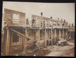 Szentendre Inas otthon építkezése. Fotó. Szőnyi Lajos fényképészete 23x18 cm