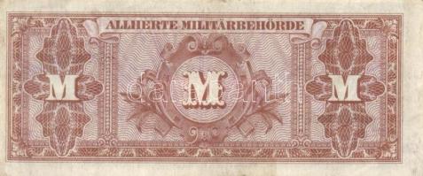 Német 3. Birodalom/Szövetséges megszállás 1944. 5M (2x)nyolc/kilenc jegyű sorszám + 20M + 50M mindke...