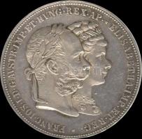 Ausztria 1879. 2 Gulden Ag "Ezüstlakodalom" T:2 Austria 1879 2 Gulden Ag "Silver Wedding" C:XF