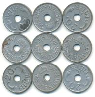 1941. 20f (9x) T:vegyes