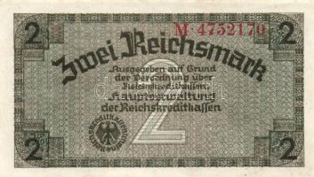 Német 3. Birodalom 1940-45. 2M hétjegyű sorszám T:I German Third Reich 1940-45. 2 Mark sevn digit serial C:Unc