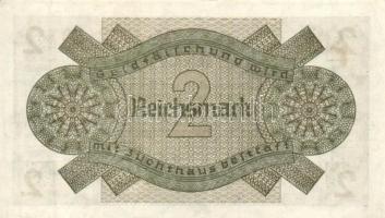 Német 3. Birodalom 1940-45. 2M hétjegyű sorszám T:I
German Third Reich 1940-45. 2 Mark sevn digit se...