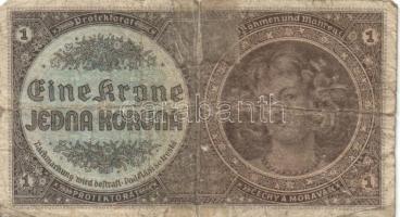 Német 3. Birodalom/Cseh-Morva Protektorátus/német megszállás 1940. 1K (2x) + 5K T:III,III- German Third Reich/Protectorate of Bohemia and Moravia/german occupation 1940. 1 Korun (2x) + 5 Korun C:F,VG