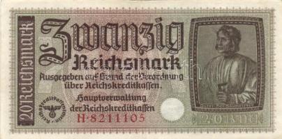 Német 3. Birodalom 1940-45. 20RM T:II German Third Reich 1940-45. 20 Reichsmark C:XF
