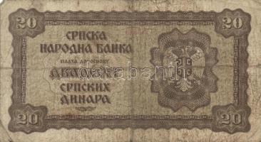 Szerbia/német megszállás 1941. 20D + 1942. 50D T:IV,II
Serbia/German occupation 1941. 20 Dinara  + 1...