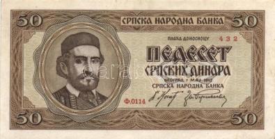 Szerbia/német megszállás 1941. 20D + 1942. 50D T:IV,II
Serbia/German occupation 1941. 20 Dinara  + 1...