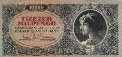 1946. 10.000MP (5x) színváltozatok és nyomat eltolódások T:II