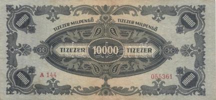 1946. 10.000MP (5x) színváltozatok és nyomat eltolódások T:II