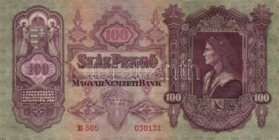 1930. 100P (3x) egymás utáni sorszámmal T:I-