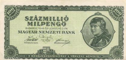 1946. 100.000.000MP látványos nyomat eltolódással T:II