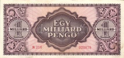 1946. 1.000.000.000P (2x) egymás utáni sorszámmal T:I-,II(hajtatlan)