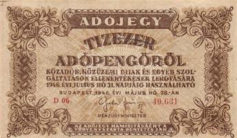 1946. 10.000AP (16x) T:II,II-,III