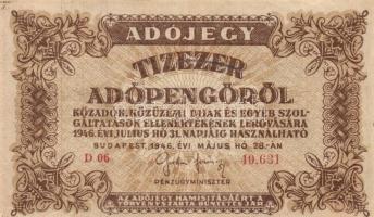 1946. 10.000AP (16x) T:II,II-,III