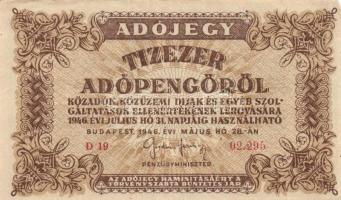 1946. 10.000AP (16x) T:II,II-,III