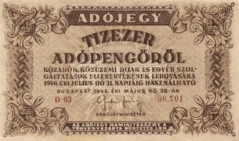 1946. 10.000AP (16x) T:II,II-,III