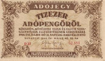 1946. 10.000AP (16x) T:II,II-,III