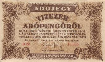 1946. 10.000AP (16x) T:II,II-,III