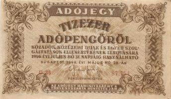 1946. 10.000AP (16x) T:II,II-,III