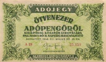 1946. 50.000AP (4x) T:I-,II