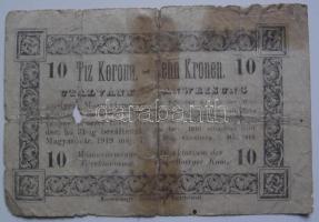 Magyaróvár / Mosonvármegye Direktóriuma 1919. 10K T:IV