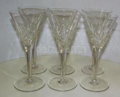 6db kristály cherry likőrös pohár /  6 cherry liqueur crystal glasses 16cm d: 7,5cm