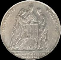 Ausztria 1854A. Gulden Ag "Uralkodói házasság" Bécs (12.99g) T:2,2- ph.
Austria 1854A Guld...