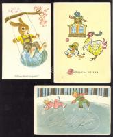 Modern üdvözlő és motívum képeslap tétel, közel 1.000 lap nagyméretű cipős dobozban az 50-es 90-es é...