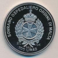 Máltai Lovagrend 2004. 100L Málta az EU-ban T:PP Sovereign Order of Malta 2004. 100 Liras Malta in the EU C:PP