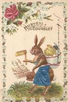 Easter Emb. litho silk card (EB)