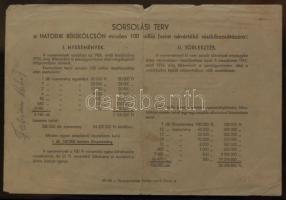 1955. "Hatodik Békekölcsön" nyereménykölcsöne 50Ft-ról szárazpecséttel (kis papírszakadás)