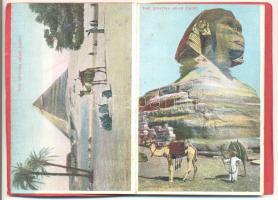 Egyiptom - képeslapfüzet, 10 db régi, főként folklór tematikájú képeslappal