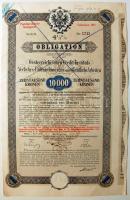 Ausztria/Bécs 1912. Osztrák Hitelintézetek kötvénye 10.000K-ról szelvényekkel Austria/Vienna 1912. "Österreichischen Credit Instituts für Verkehrs-Unternehmungen..." obligation 10.000 Kronen