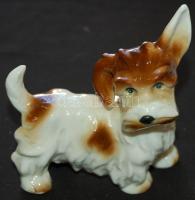 Festett porcelán kutya figura / Chinaware dog figure 13cm