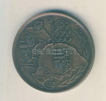 Fritz Mihály (1947-) 1990. "MÉE Szeged / Mátyás király" Br emlékérem (d=42mm) T:1-