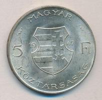 1947. 5Ft Ag "Kossuth" T:2 ph.