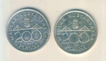 1992. 200Ft Ag "MNB" (2x) T:2