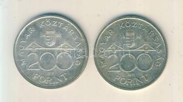 1992. 200Ft Ag "MNB" (2x) T:2