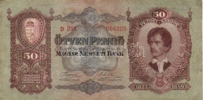 Vegyes bankjegy tétel: 1902-1932. 50f + 50P (2x) + 50K (2x) román felülbélyegzéssel + 100K (2x) + 10...