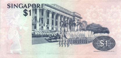 Külföldi bankjegy tétel: Egyiptom 5P, 25P (2x), 1Ł + Indonézia 1984. 100R + Szingapúr 1976. 1$ T:veg...