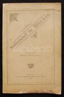 Franz Genzinger: Studienbehelf für Militär-Aertzte, Temesvár, 1899. Német nyelvű, sérült, de jó állapotú könyv
