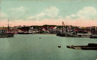 Pola port with ships